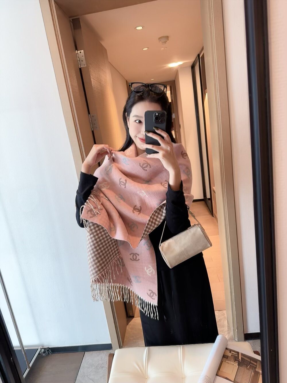 Chanel Reversible Motif Scarf