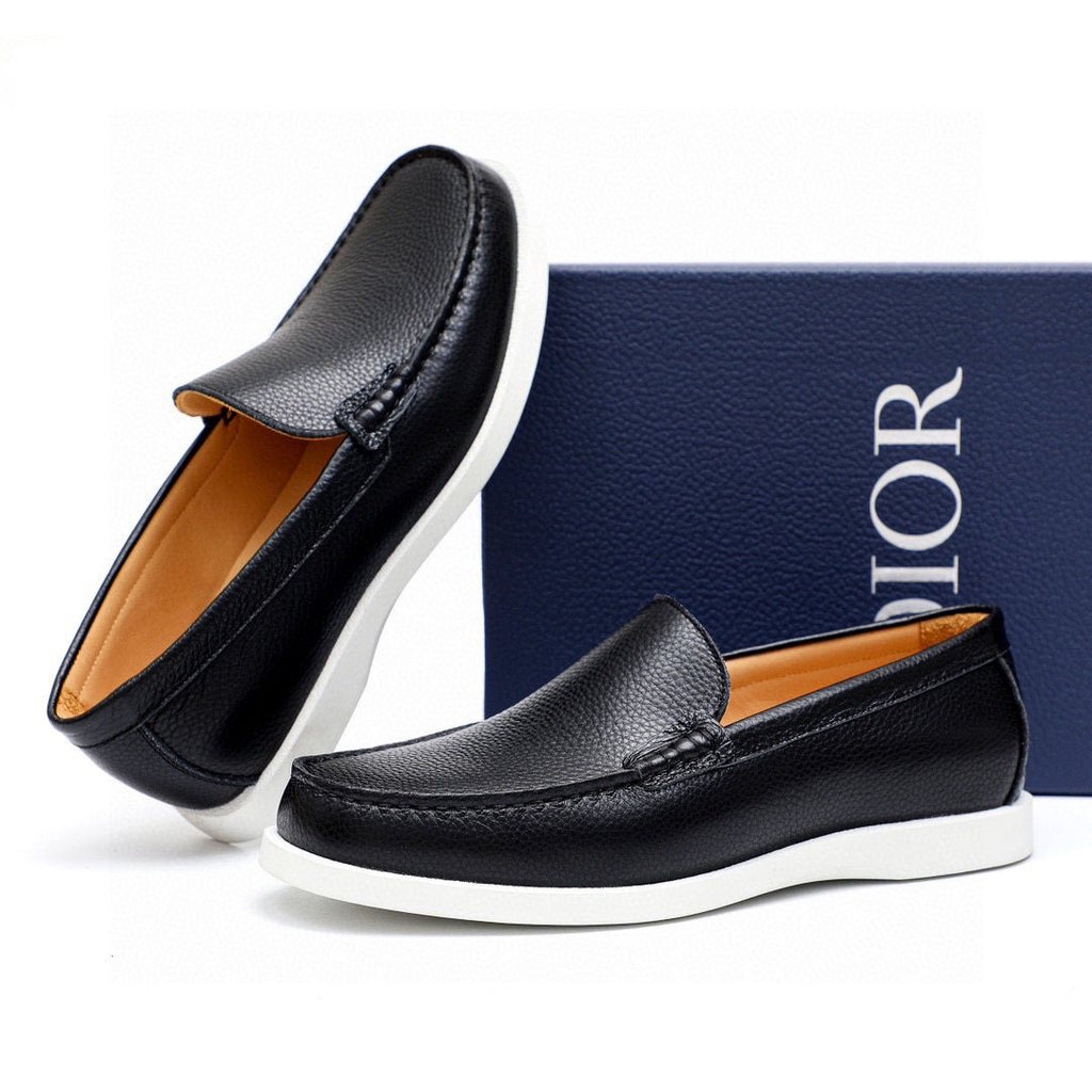 Dior Pebble-Grain Slip-On Shoes