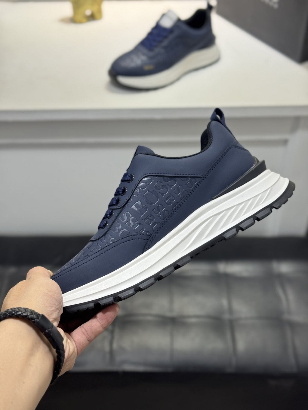 BOSS Men's Low-Top Lace-Up Sneakers