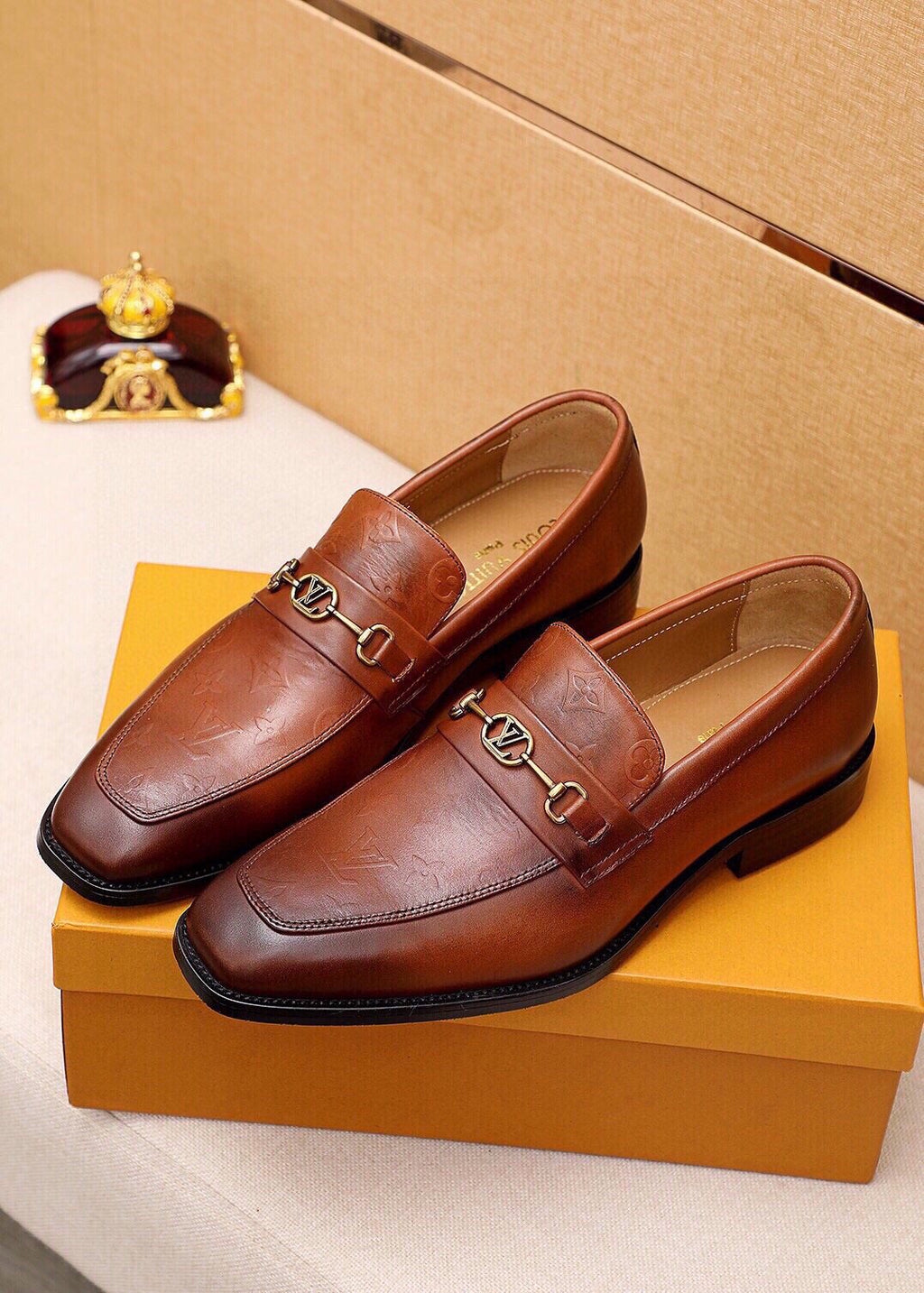 Louis Vuitton Embossed Buckle Loafers - Rubber Outsole