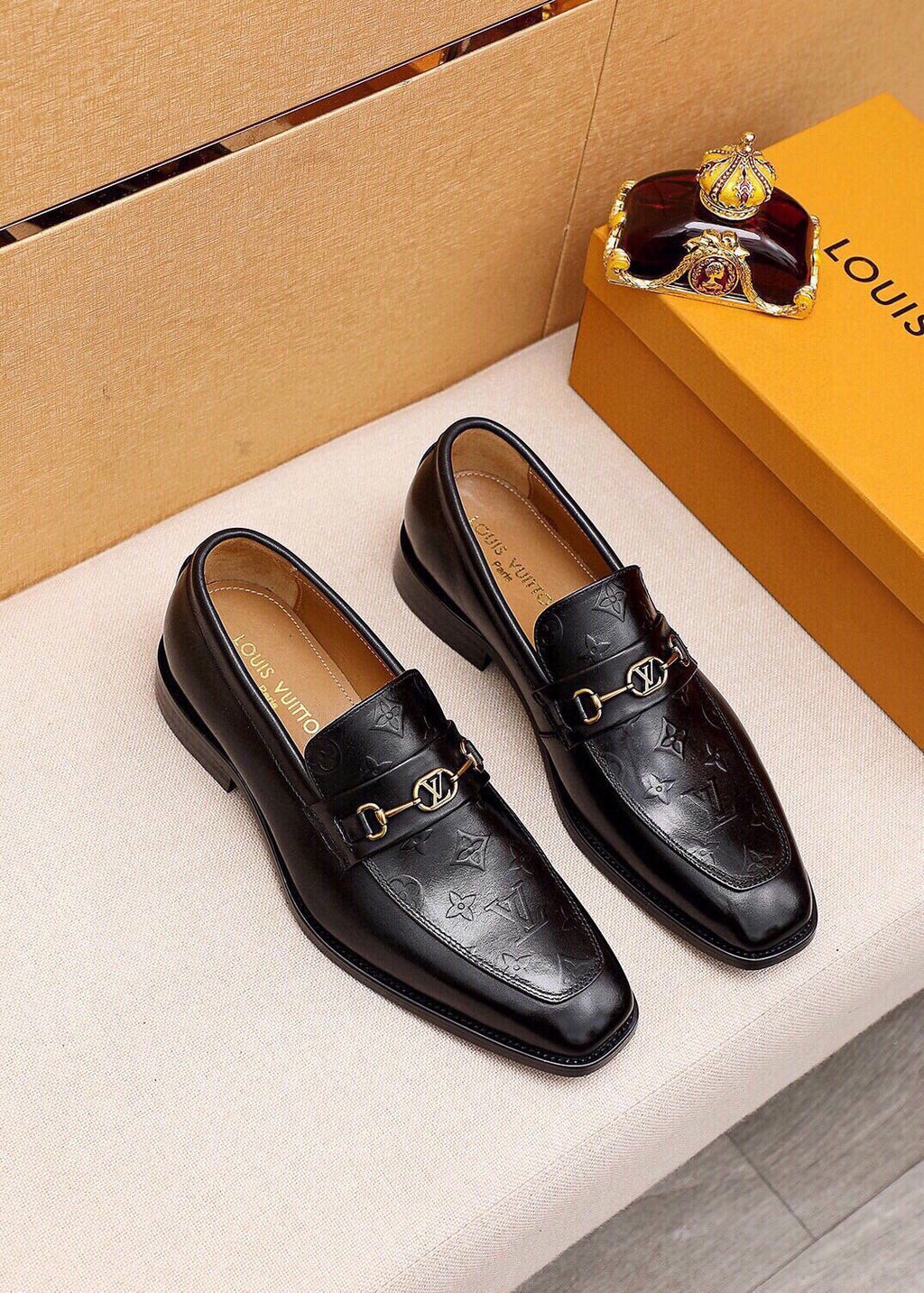 Louis Vuitton Embossed Buckle Loafers - Rubber Outsole