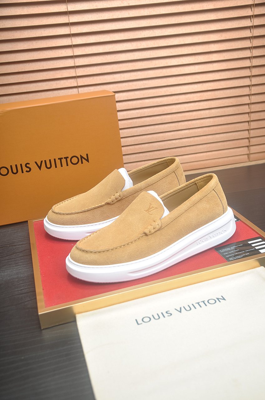 Louis Vuitton Men's Moc-Toe Slip-On Shoes