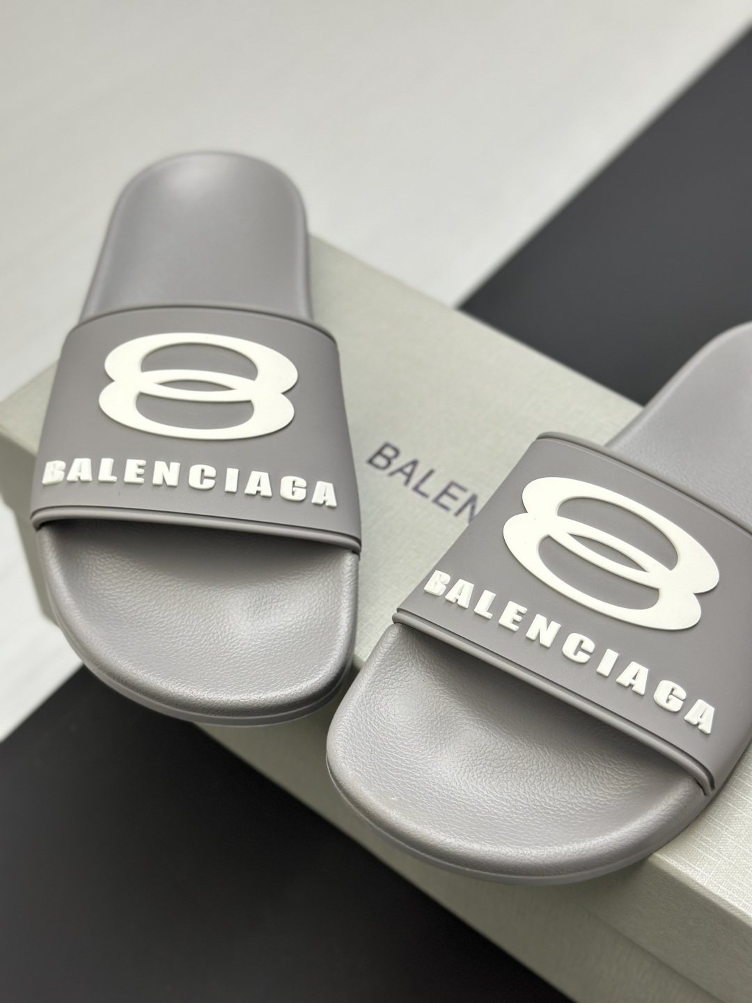 Balenciaga Logo Strap Slide Sandals