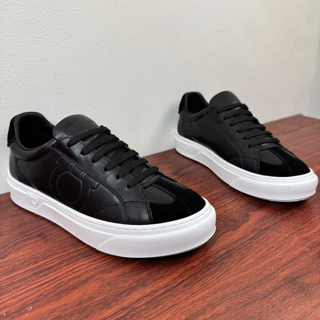 Ferragamo Men's Gancini Low-Top Sneakers
