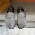 Louis Vuitton Men's Buckled Monogram Mule Shoes