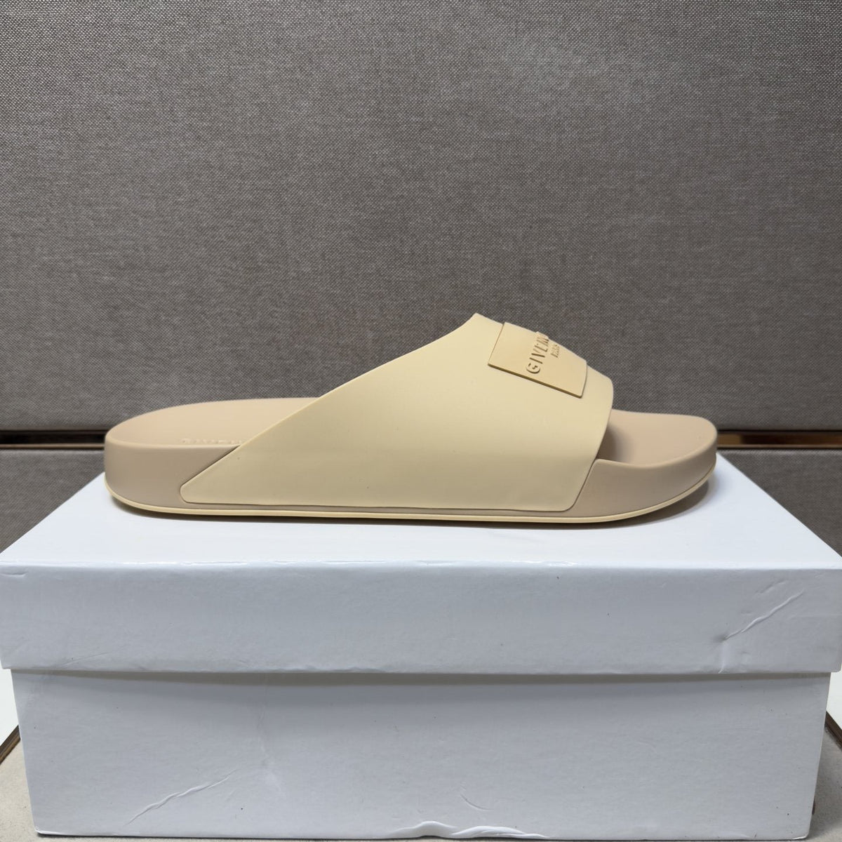 Givenchy Men's Logo Strap Slide Sandals - Contoured Footbed