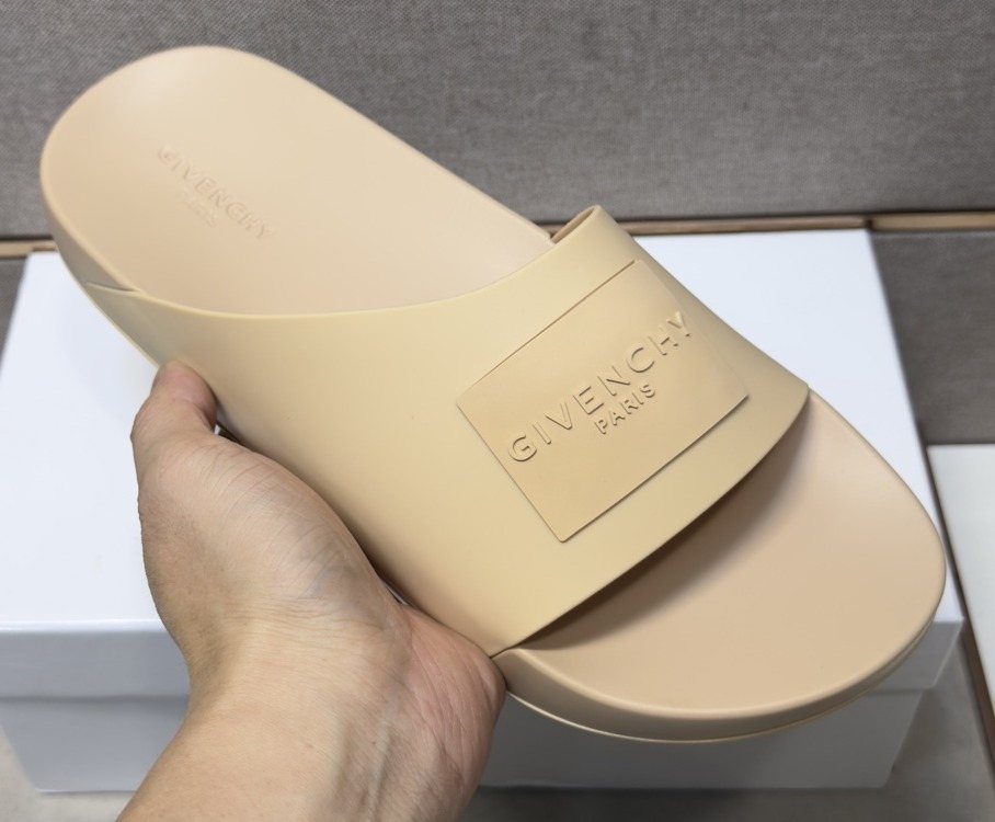 Givenchy Men's Logo Strap Slide Sandals - Contoured Footbed