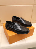 Louis Vuitton Embossed Strap Loafers