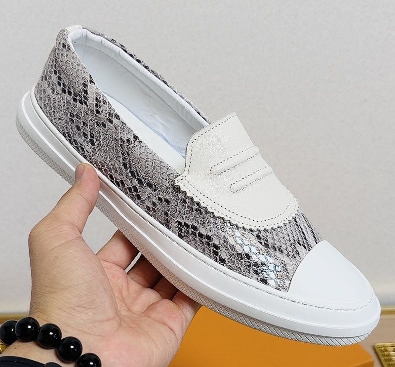 Gucci White-Toe Slip-On Shoes