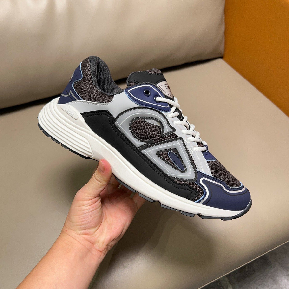 Dior Navy Blue and Charcoal Gray Sneakers