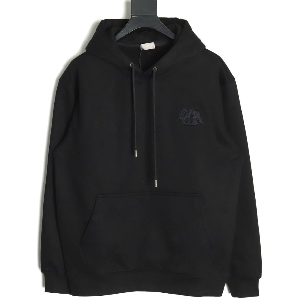 Dior CD Three-Color Badge Patch Hoodie - Black