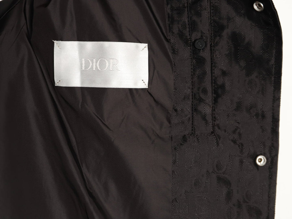 Dior 25SS Black Allover Jacquard Collared Jacket