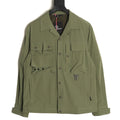 Moncler Utility Shirt-Collar Jacket - Olive Green