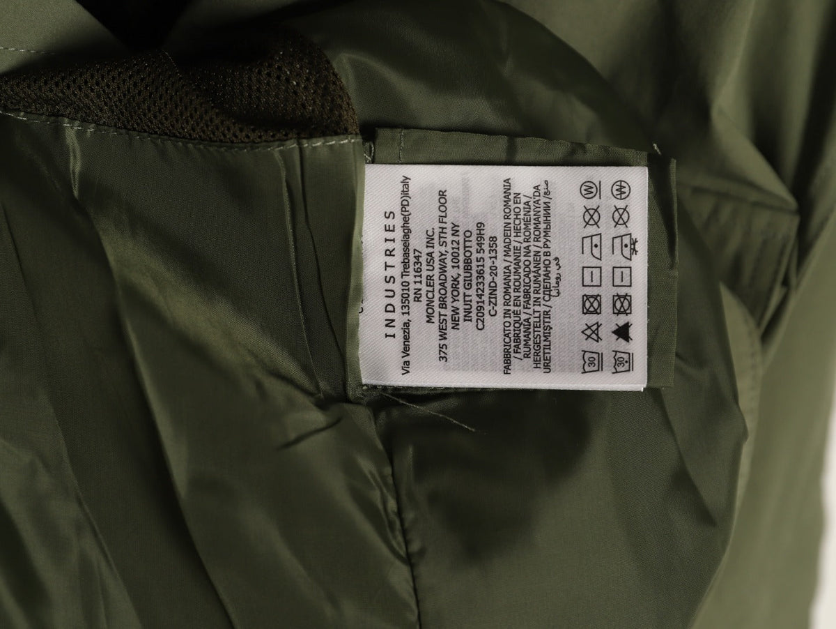 Moncler Utility Shirt-Collar Jacket - Olive Green