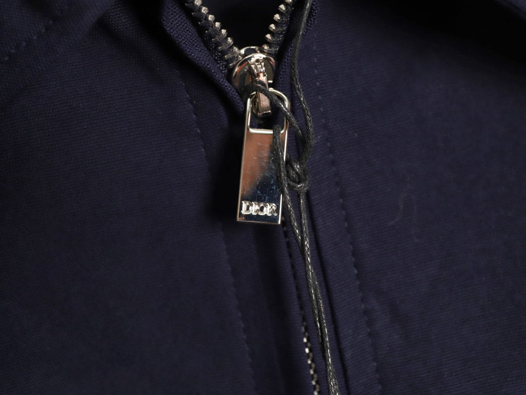 Dior CD Heart-Motif Collared Zip Jacket - Navy